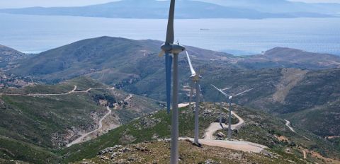 Windfarm auf der Ägäis-Insel Evia (Bild: Enelgreenpower.com)
