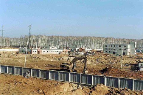 Baustelle eines Zwischenlagers für radioaktive Abfälle in Mayak (U.S. Army Corps of Engineers, 2009)
